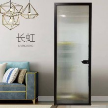 成都網(wǎng)紅極窄衛(wèi)生間長(zhǎng)虹玻璃平開門廁所浴室門鈦鎂合金雙層靜音門